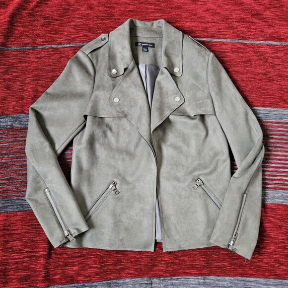 High Quality! INC Olive Green Drape Jacket S - Picture 2 of 10